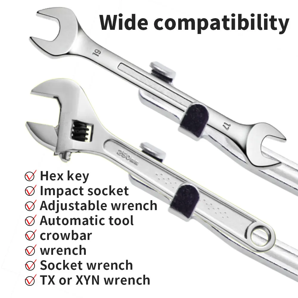 1PC Extended Silver Wrench Torque Extender Universal Extension Tool Opening Extension Accessory Auxiliary Tool