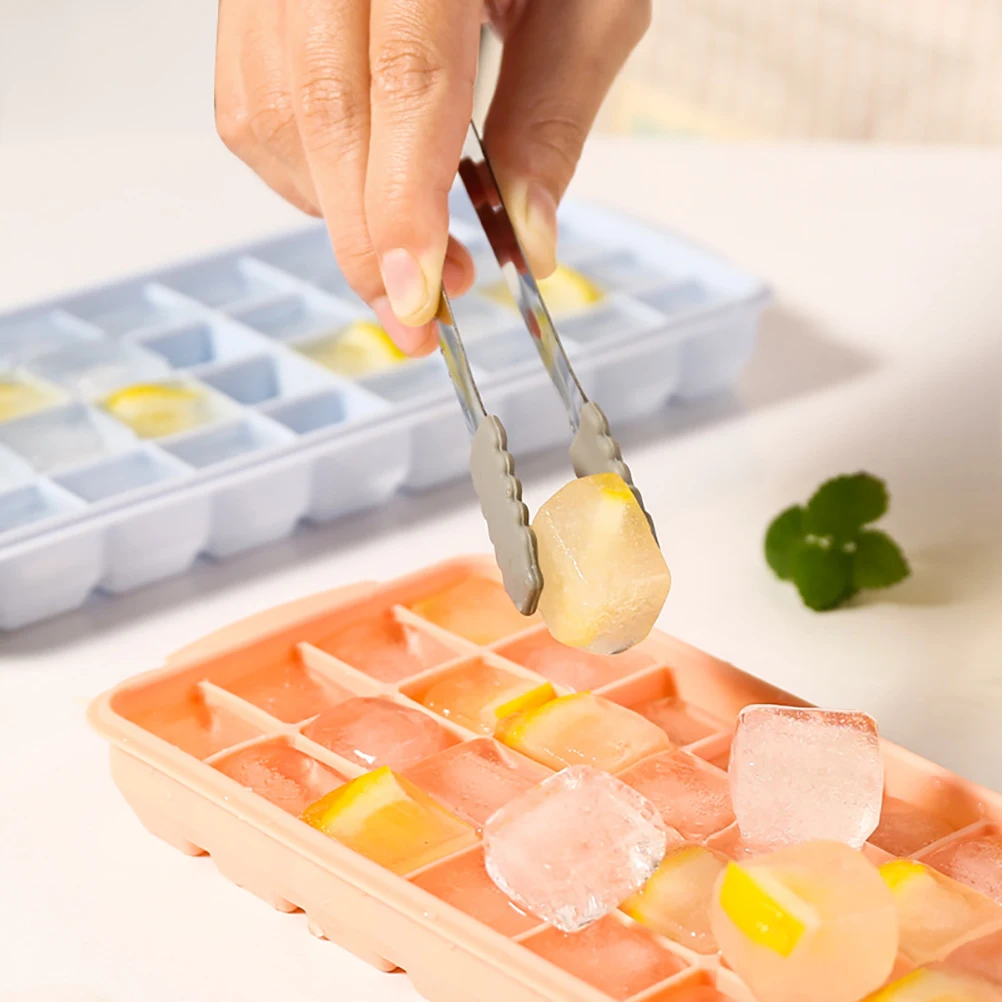 

3pcs Silicone Cube Mold 24 Grids Making Mold With Lid Odor Free Refrigerator Ice Box Ice Tray For Home Kitchen Use