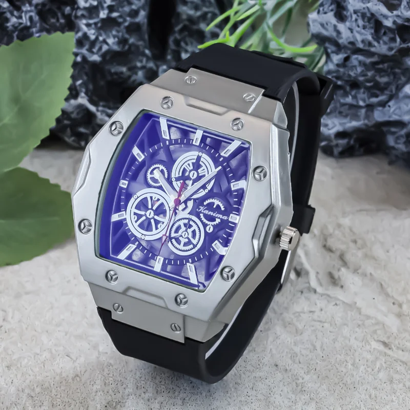 New Fashion Luxury Man Militray Sports Big Silicone Watch Men Business Wristwatches Top Male Clock Quartz Watches Reloj Hombre