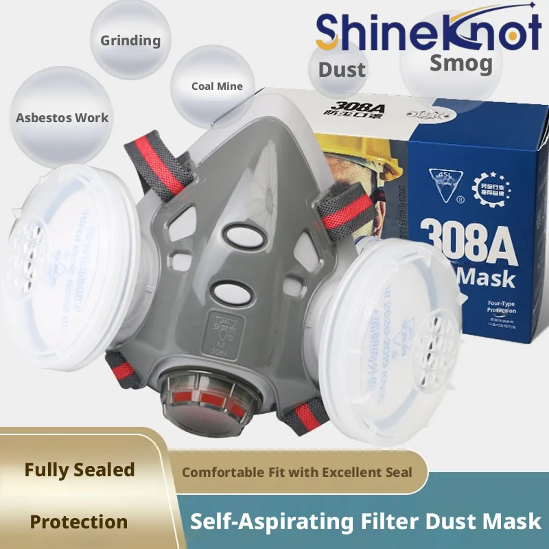 SHINEKNOT Dust Mask Gas Mask Mouth And Nose Mask Coal Mine Industrial Dust Dust Prevention Sanding Slotting Surface