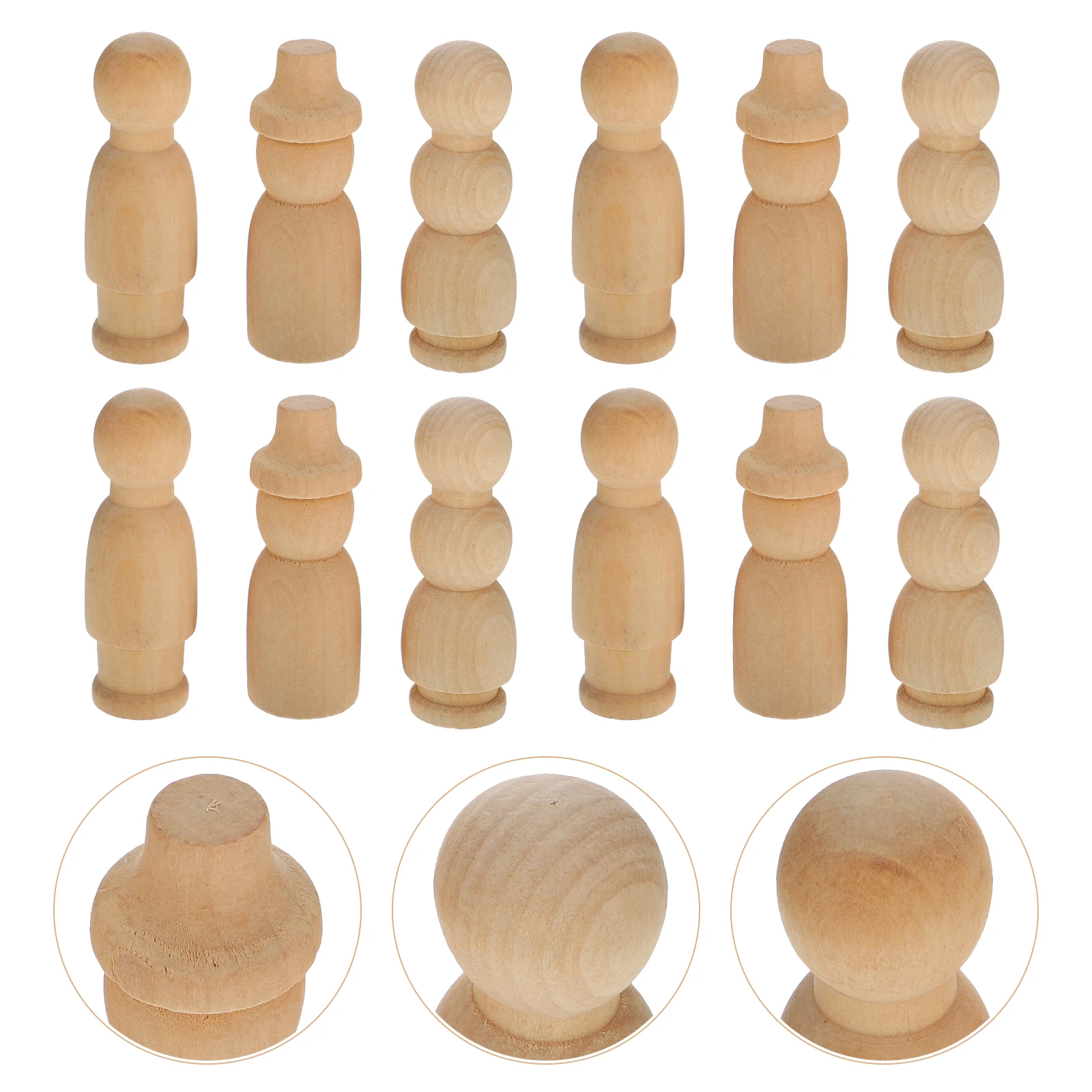 30 قطعة ربط خشبي الناس لم تنته مجموعات الحرف اليدوية دهان داي النشاط للأطفال الأسرة الترابط ديكور إبداعي الخشب غير المكتمل #3