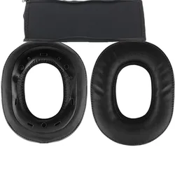 Ersatz 1 Paar Ohr Pads oder Zipper Kissen Schutzhülle für Kopfhörer Für Sony MDR-HW700 HW700DS Kopfhörer Ohrenschützer Schwarz