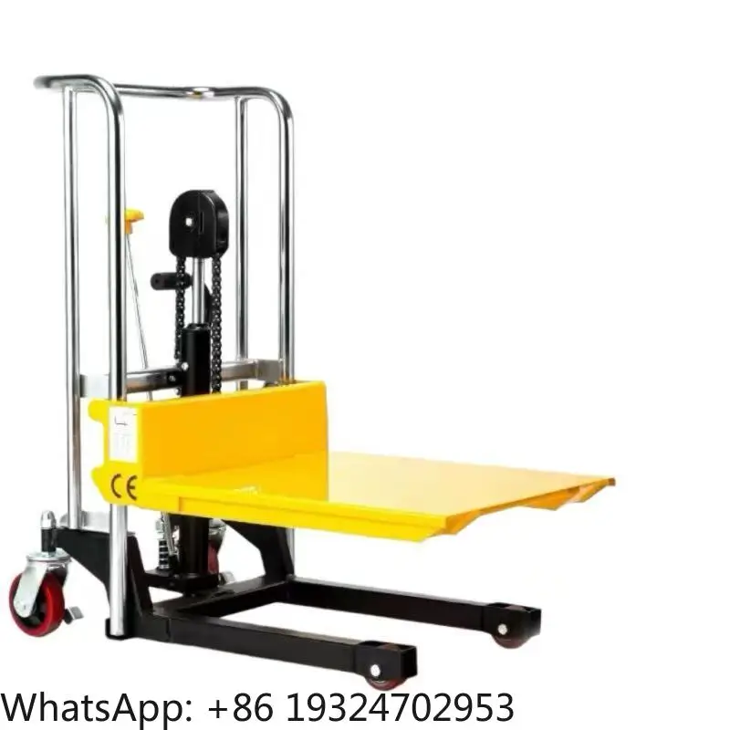 New Arrival Portable Manual Hydraulic Pallet Stacker Mini Electric Forklift Truck Lifter 2500LBS