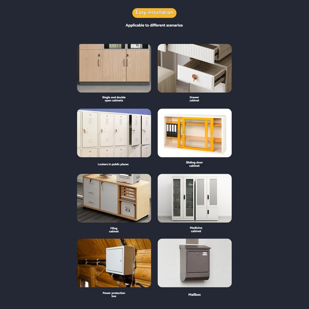 BNVN-Tuya Smart Biometric Fingerprint Cabinet Lock Baby-Proofing Drawer Lock For File Cabinet Kitchen Cupboard Closet Child-Proo