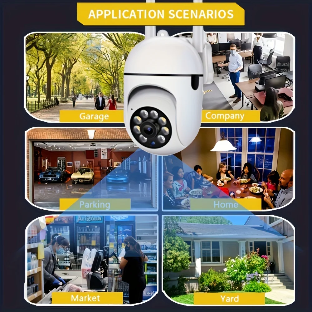 كاميرا لا سلكية HD 1080P كاميرا أمان داخلية للرؤية الليلية التكبير 5X كاميرا مراقبة خارجية اتجاهين كاميرا CCTV الصوت #3