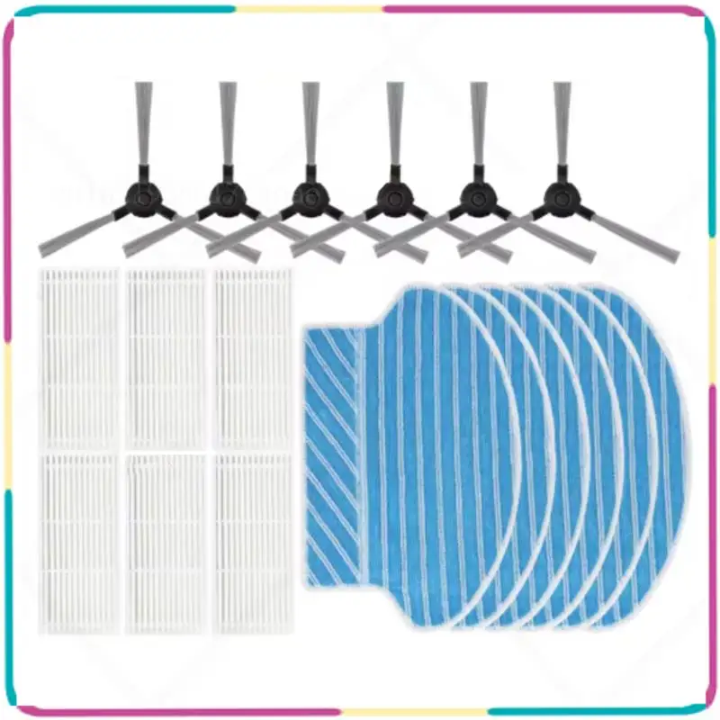 B13C Sweeping Machine Accessories 18 Pcs Set For Robzone Duoro X-Clean Side Brush Mop Filter