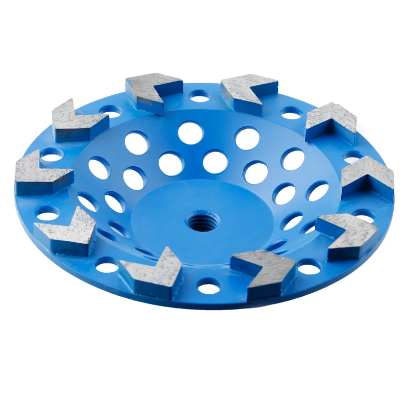 Ten arrow segments  concrete abrasive tools diamond grinding cup wheel  