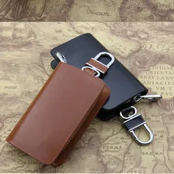Universal Car Key Bag Cover Case Leather Key Wallet For Opel VW Benz BMW Lexus Renault  Peugeot Land Rover Volvo Honda Ford Kia