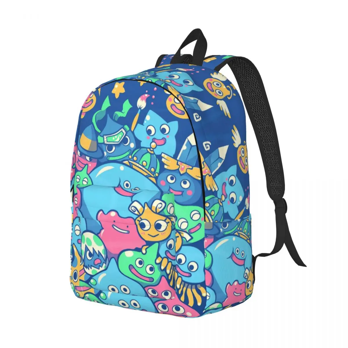 Dragon Quest Slime Student School Bookbag Canvas Daypack Elementary High College Travel Bags