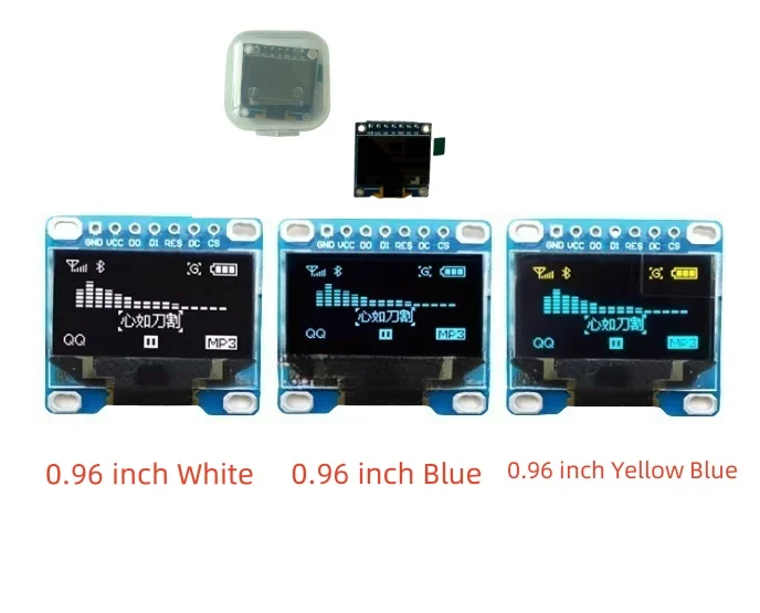0.96 Inch IIC SPI Serial 7Pin White/Blue/Yellow Blue/Yellow OLED Display Module SSD1306 12864 LCD Screen Board for Arduino