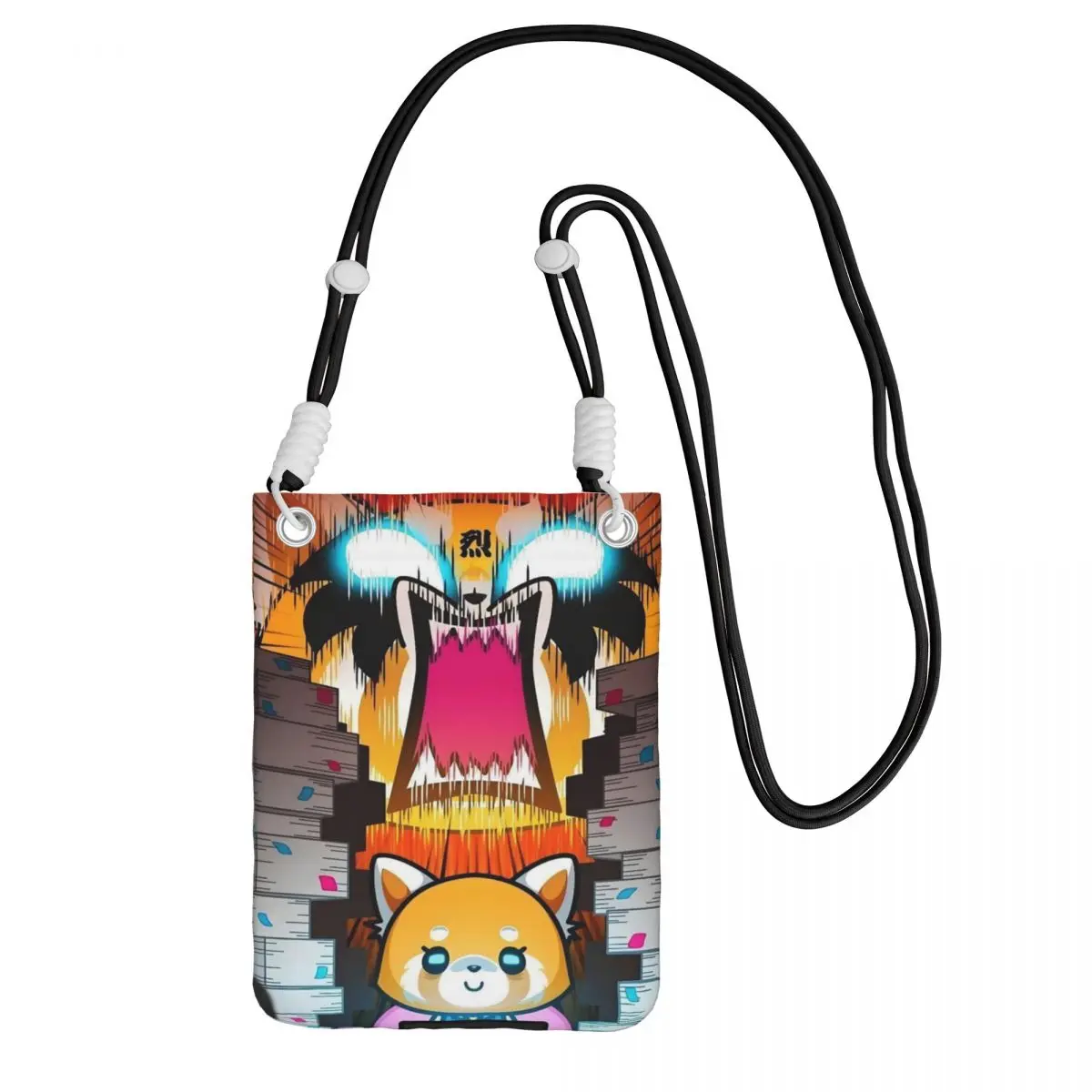 

Custom Aggressive Retsuko Carry Mobile Phone Bag Diagonally Women Men Animation Crossbody Bag Detachable Shoulder Strap Shopping