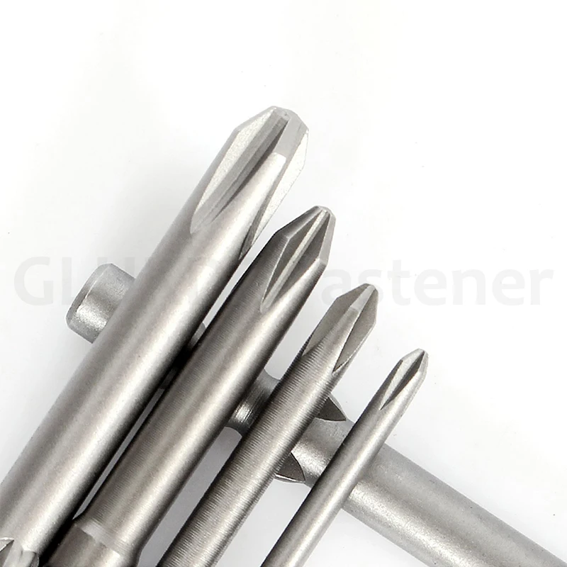 40-80mm 800 Electric Phillips Screwdriver Bit 4mm Round Shank Cross Head Electric Screwdriver Bit Magnetic Driver Bit PH00-PH2