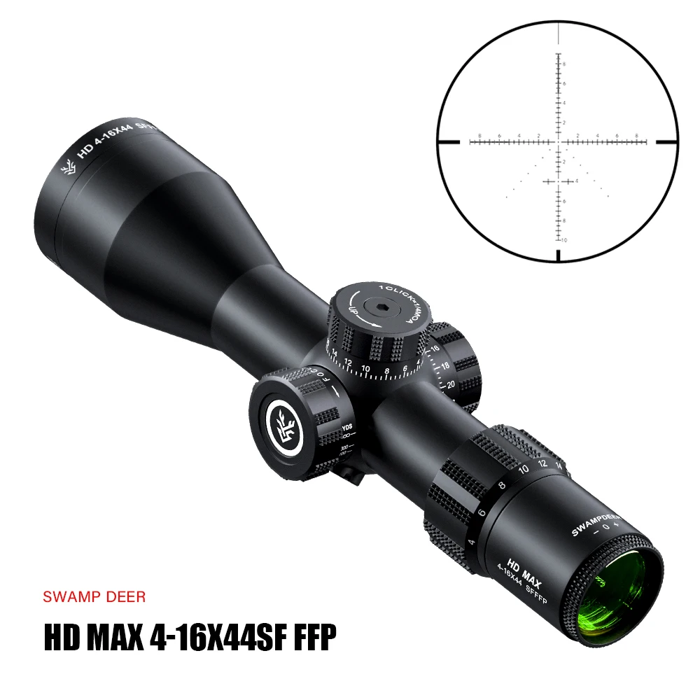 SWAMP DEER HD MAX 4-16x44 6-24X44 SF FFP Riflescope Adj Turret Lock Reset Compact Sights Hunting Shooting Telescopic