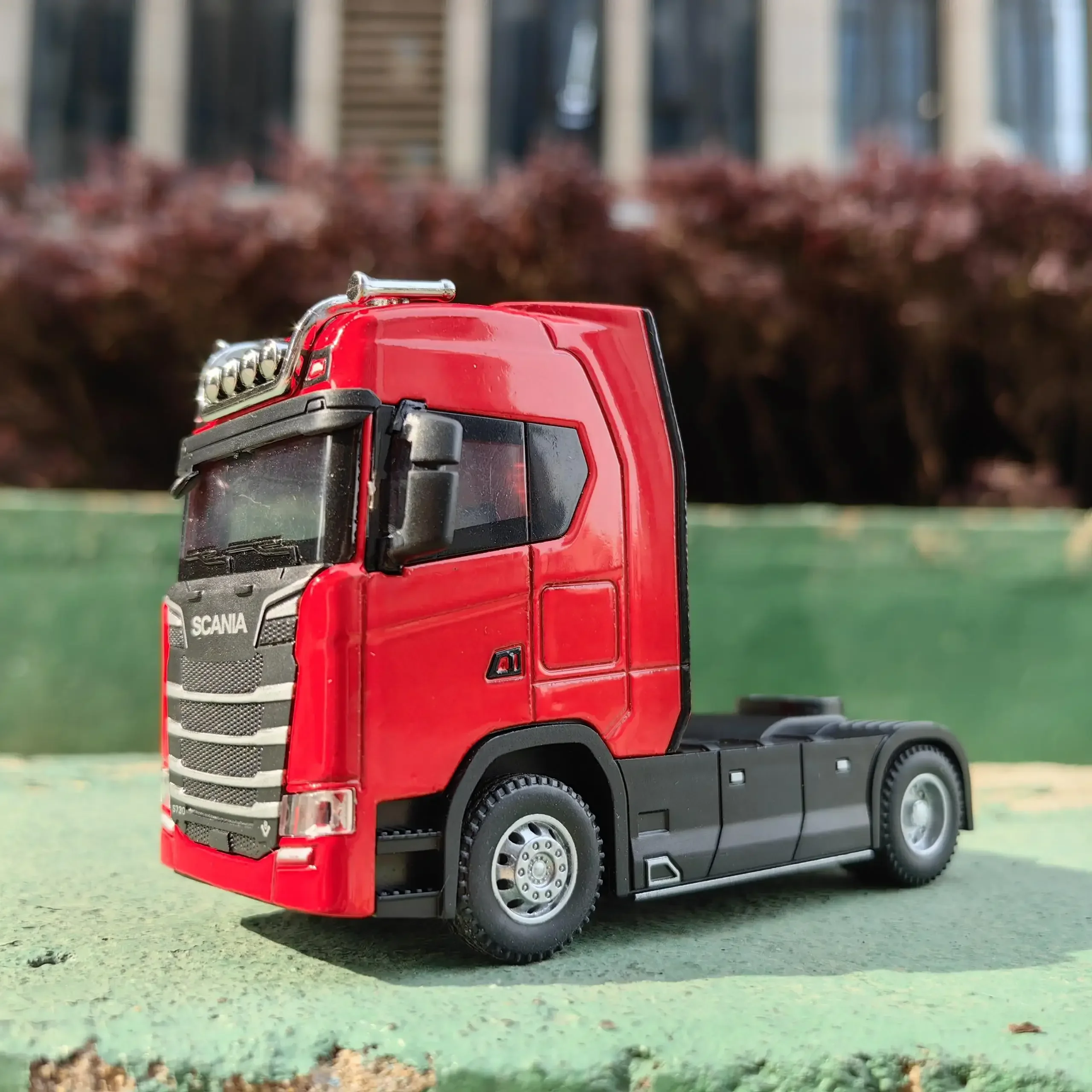 

1/50 Alloy Diecast Truck Head Car Model Toys Simulation Engineering Transport Vehicle Pull Back Container Head Metal Toy for Boy