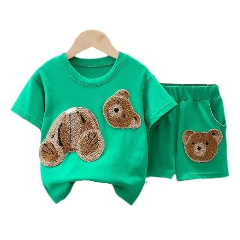 

New Summer Baby Clothes Suit Children Boys Girls Cartoon T-Shirt Shorts 2Pcs/Sets Toddler Casual Costume Infant Kids Tracksuits