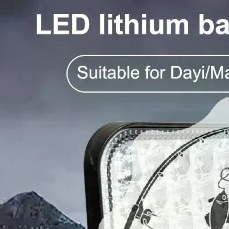 LED Lithium Battery Work Light With Dual USB Charging And High Low Beams For Camping Fishing Night Market Emergency Lighting