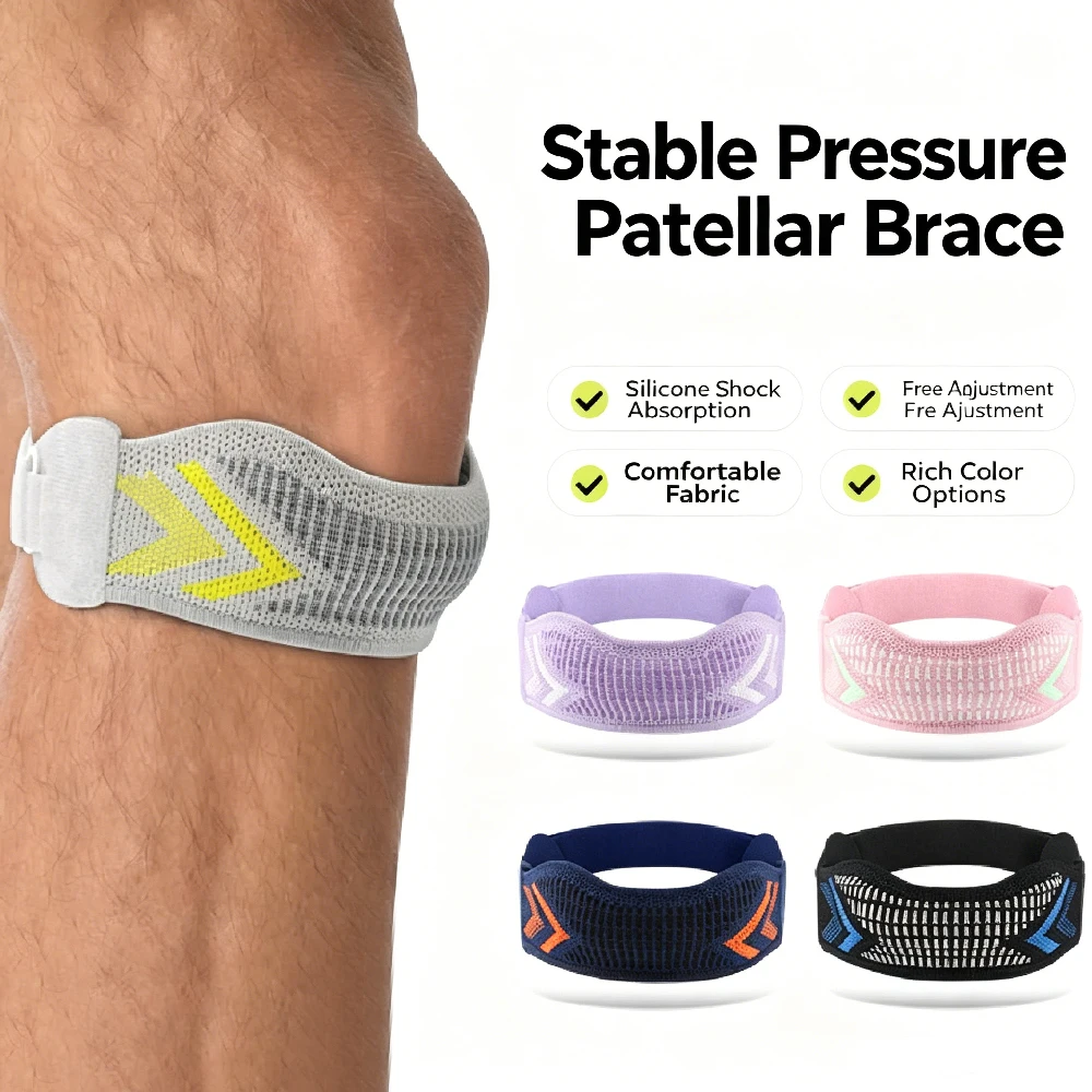 Ultra-Light Patella Tendon Brace, Knit Fabric Knee Patellar Strap For Weightlifting Climbing Reduce Patellar Tendon Strain