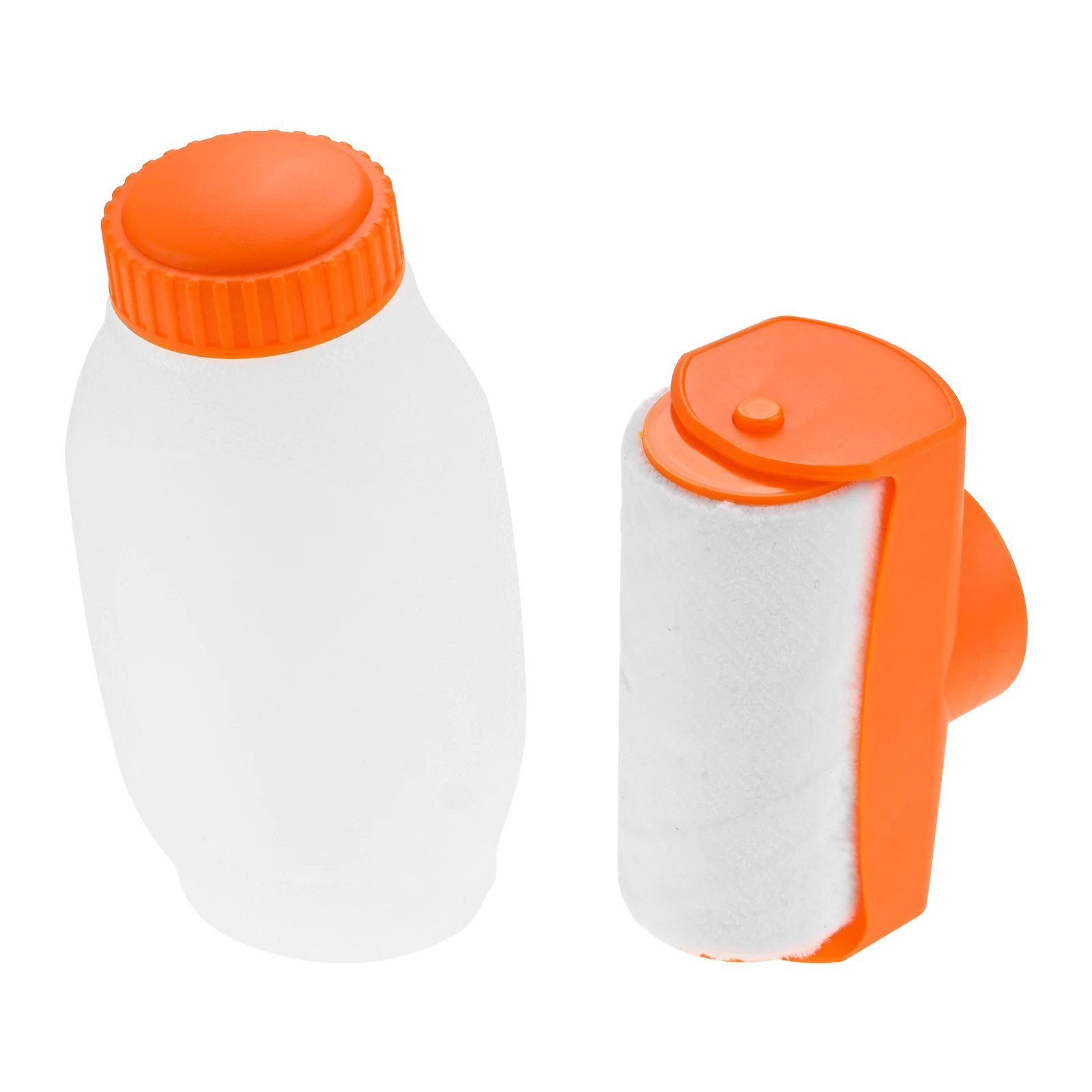 

Refillable Paint Roller Brush W/ 500ml Empty Bottles for Wall Restoration and Graffiti Refillable Portable Wall Paint Roller Kit