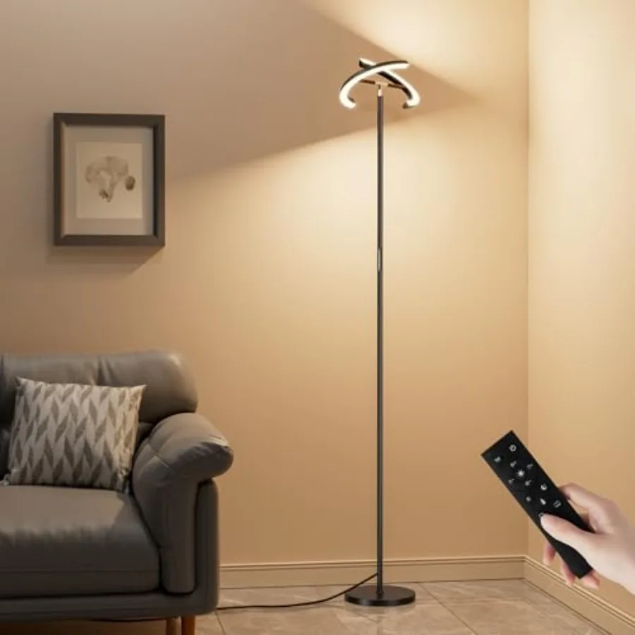 

Floor Lamps for Living Room, 40W/2400LM Rotatable LED Floor Lamp with Touch and Remote Control, 70" Tall Standing Lamp Stepless
