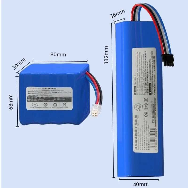 5200/5600/ 6600mAh 14.4V/14.8V Vacuum Cleaner Battery for NARWAL Floor - Cleaning Robot J1/J2/J3/J4/J5
