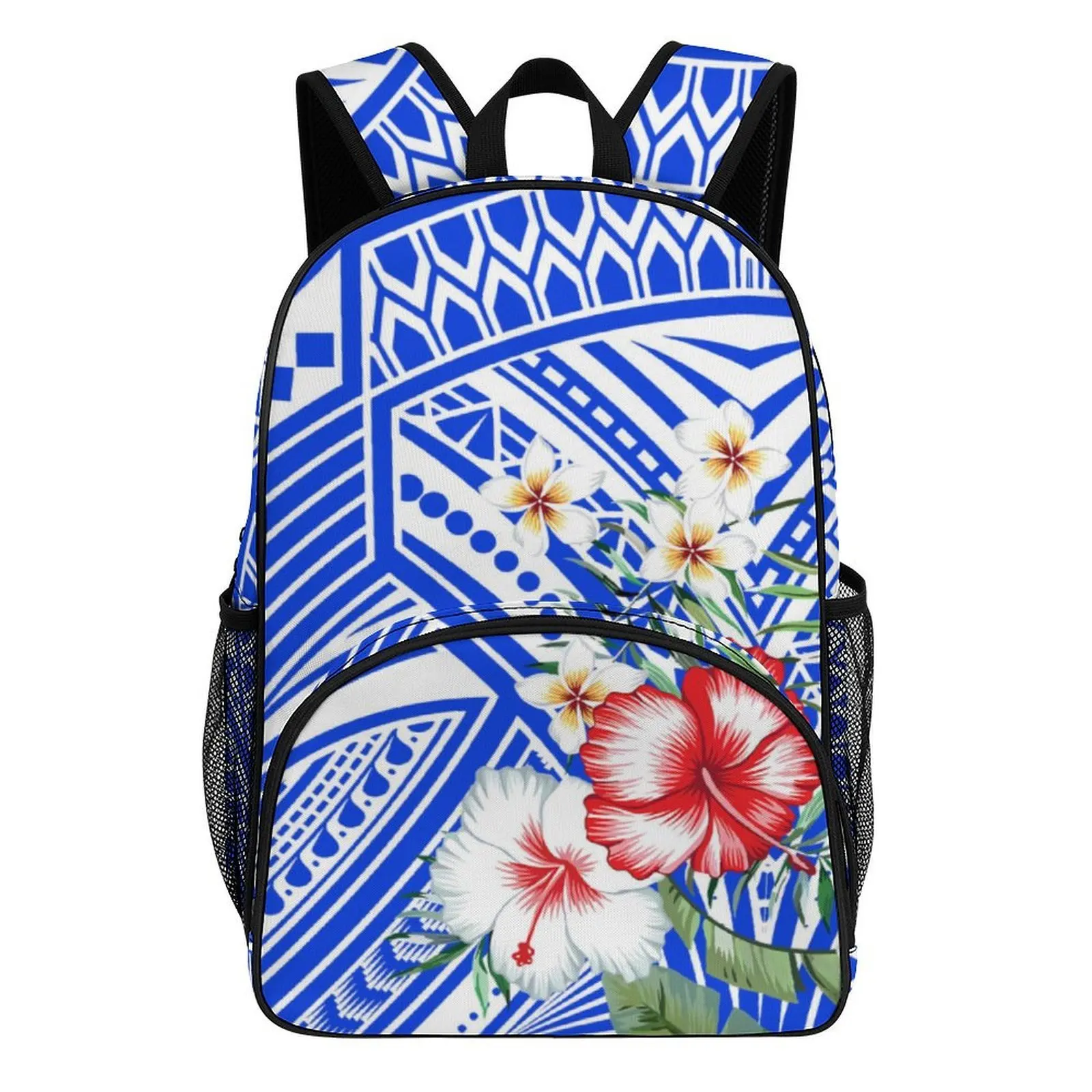 

Рюкзаки для взрослых на заказ с полинезийским цветочным принтом, молодежные школьные сумки, двухслойные рюкзаки большой вместимости, рюкзаки для ноутбуков