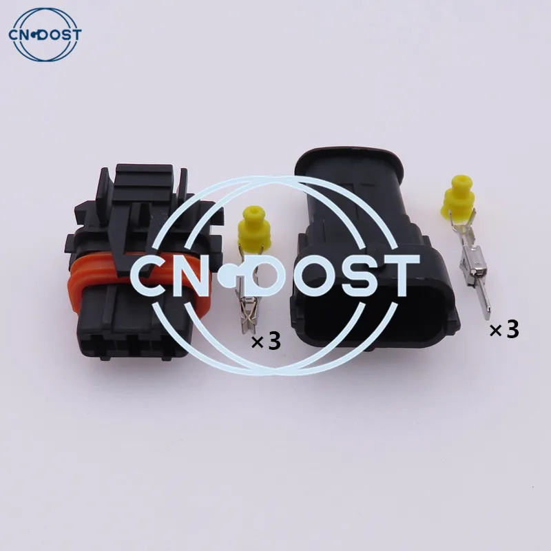 

1 Set 3 Pin 368161-1 Auto Wiring Terminal Waterproof Plug AC Assembly For Hyundai Idle Motor Intake Pressure Sensor