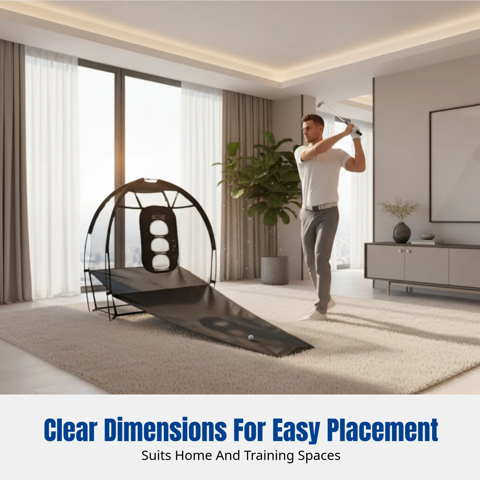 enceinte-de-frappe-sportive-filet-d'entrainement-interieur-portable-et-pliable-aide-a-l'entrainement-au-chipping-et-au-putting