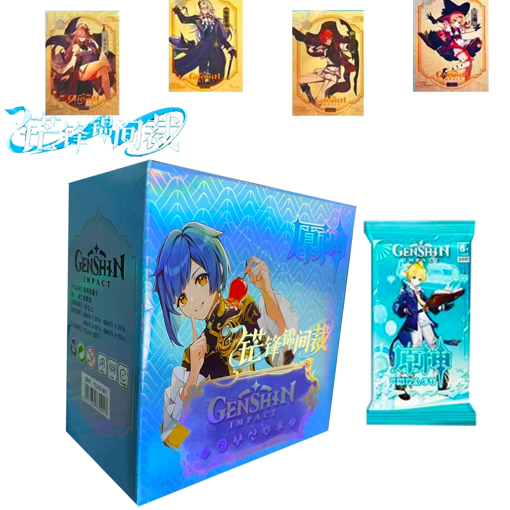 New Genshin Impact Cards Anime Game Collection Pack Booster Box Rare  Table Toys For Family Children Gift