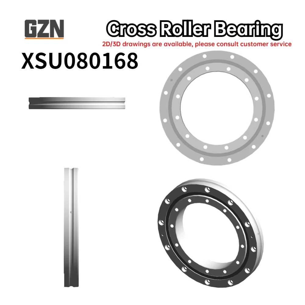 1PCS  Thin-wall Precision Cross Roller Bearing XSU080168 130*205*25.4MM Rotary Disk Bearing Robot Joint Bearing