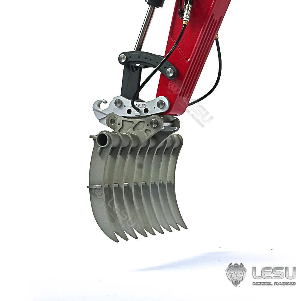 LESU RC Metal Nail Rake Bucket for 1/14 RC Hydraulic Excavator ET35 Remote Control Digger Model Upgraded Parts Toys TH21572