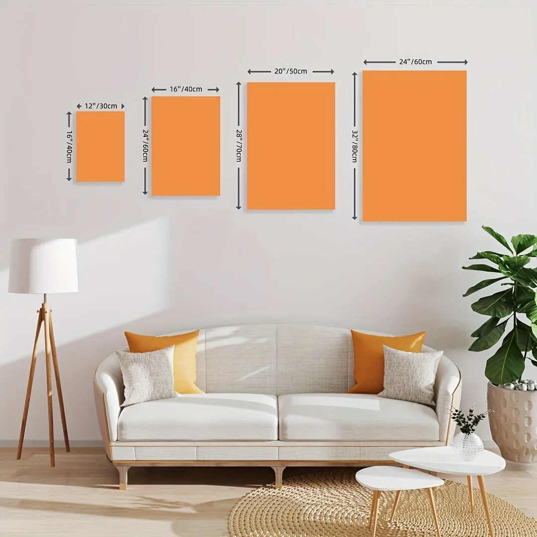 3pcs frameless Canvas Painting  Rustic Farmhouse Fall Print Set, Pumpkin And Wheat, Warm Autumn Art, Frost Covered Leaves, Fall