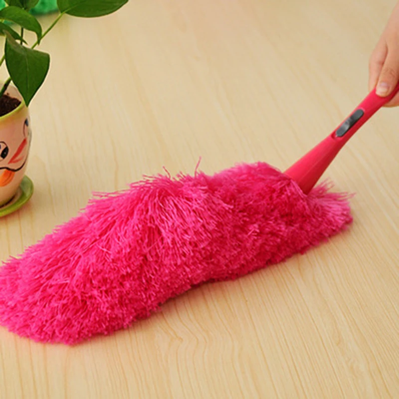 Soft Microfiber Cleaning Duster Dust Cleaner Handle Feather Static Anti Magic Household Cleaning Tools