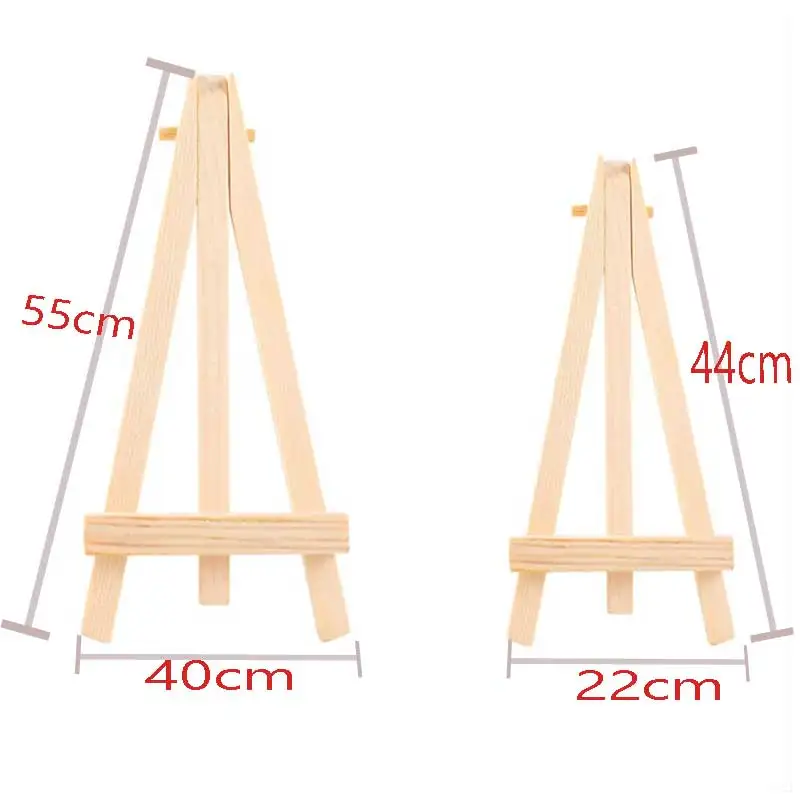 44/55/64/75CM High Hard Pine Standing Natural wood easel Frame wooden stander Craft Special Art Supplies