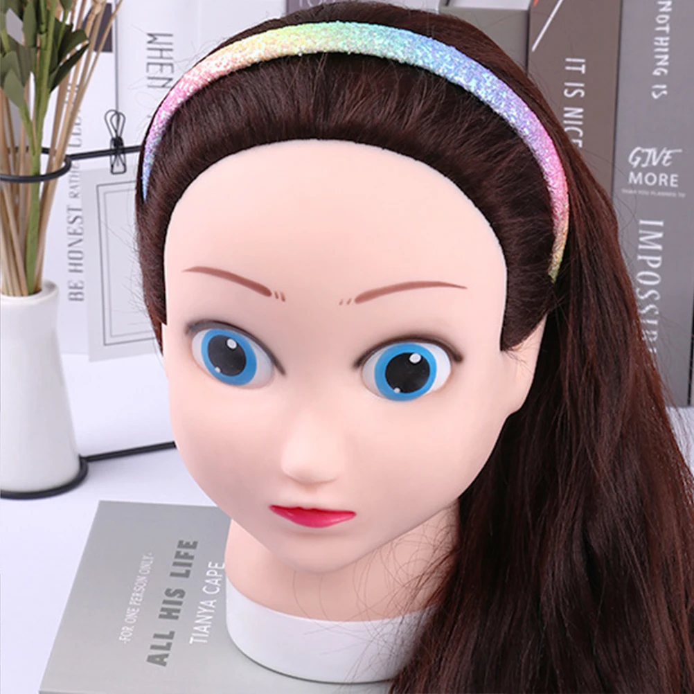 

4 Pcs Heart Star Hairb s Rainbow Color Sequin Plastic Girls Children Toddler Accessories Party Cosplay Ear Cover