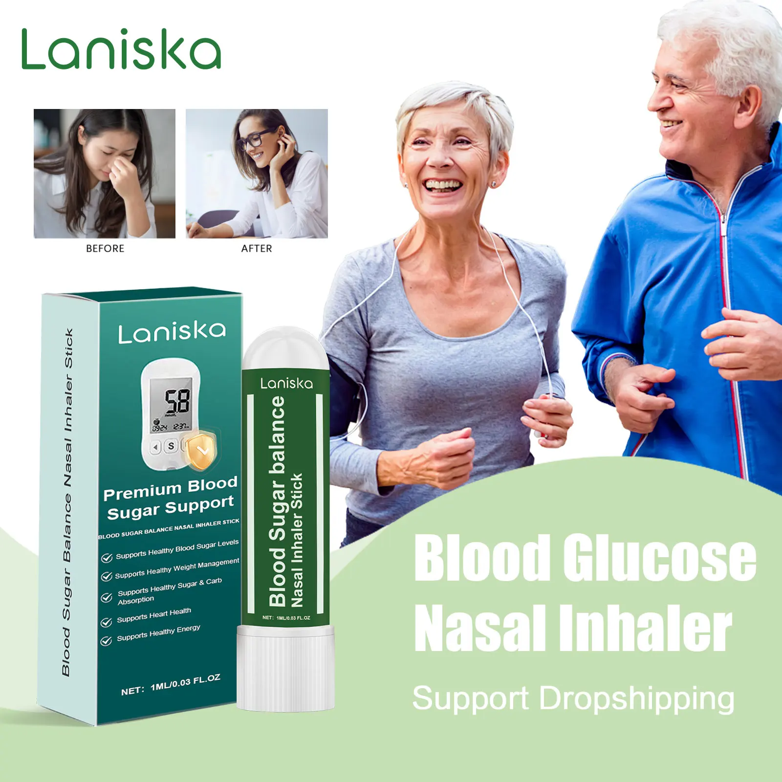 

Diabetic Treatment Nasal Inhaler Lower Blood Glucose Levels Slimming Relief Dizziness Fatigue Nose Discomfort Anti Hyperglycemia