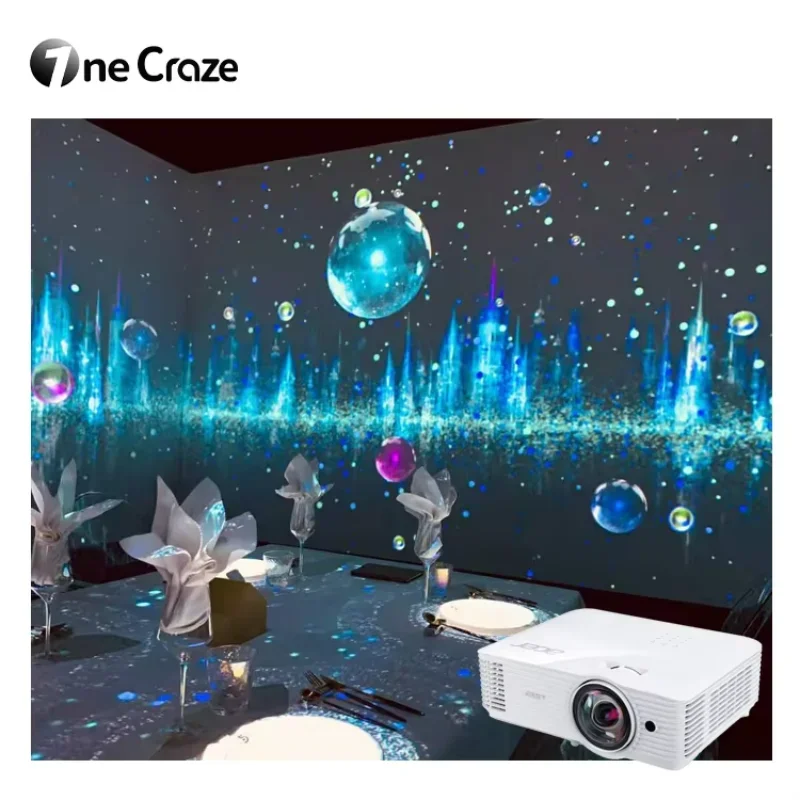 3D Holographic Dining Table Theme Interactive Projector Immersive Room Interactive Immersive Restaurant