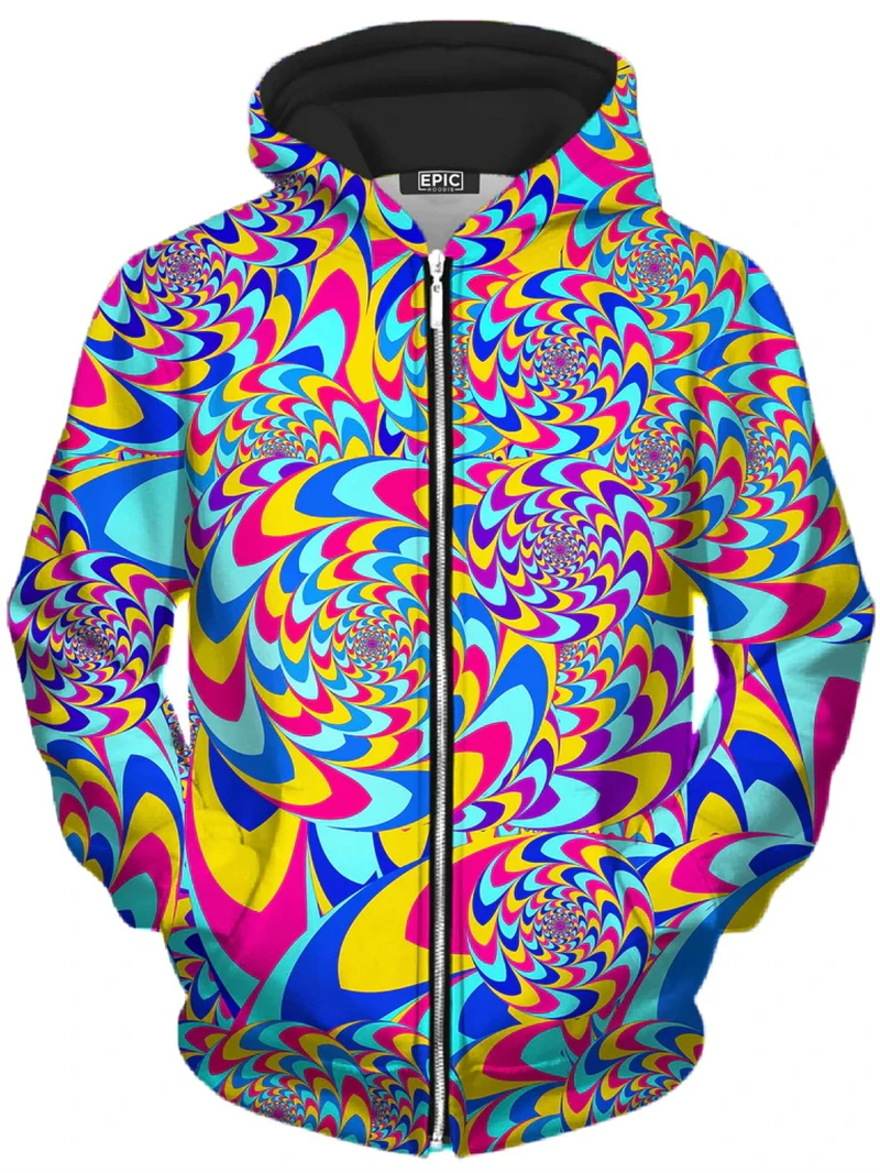 Men Sweatshirts Art Design 3D Printed Psychedelic Graphic Men Women Children Zip Up Hoodies Streetwear Boy Girl Kid Clothes Coat