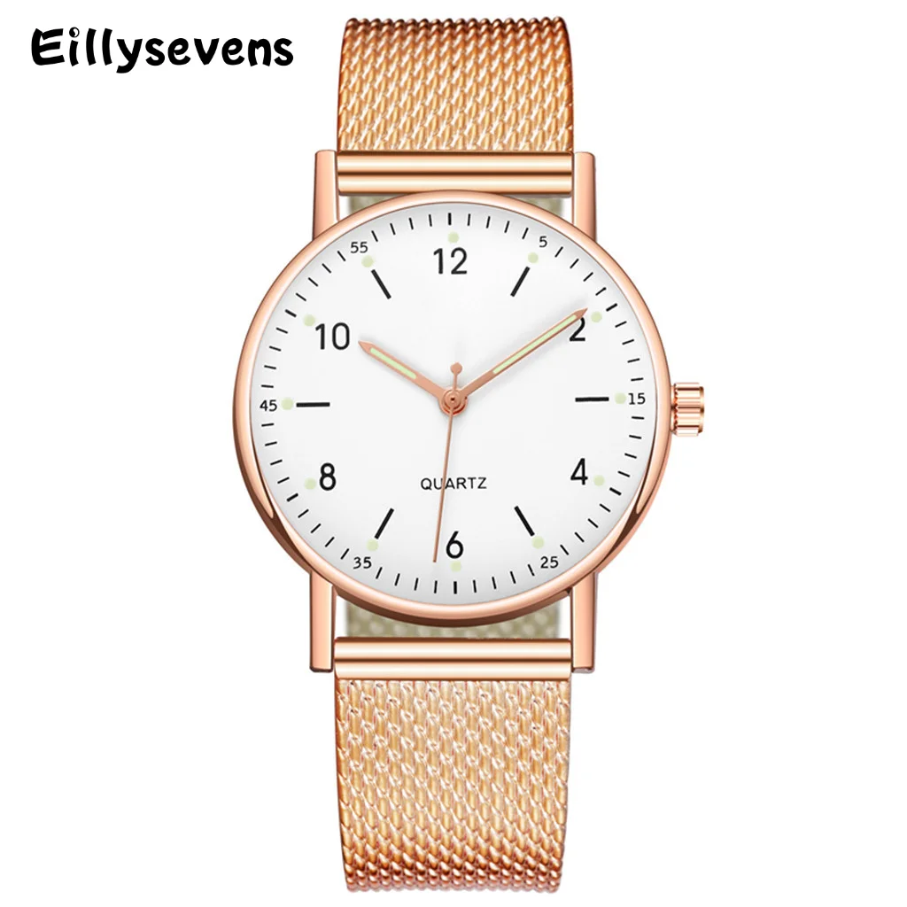 Luxus Roségold Uhren Damen High-End Edelstahl Quarz Armbanduhr leuchtendes Zifferblatt Freizeit uhr Relogio Feminino 2024