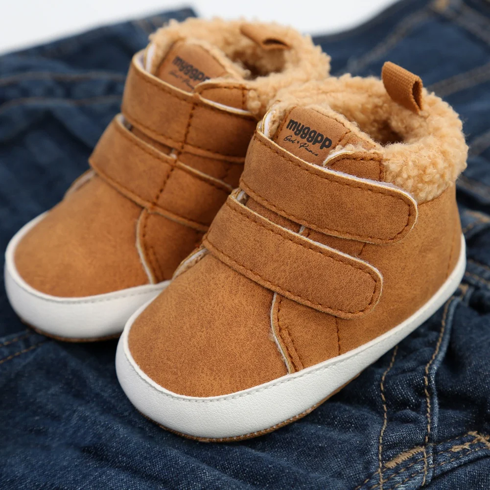 

2023 Autumn Winter Baby Shoes Newborn Snow Boots For Boy Girl Indoor Plush Warming Baby Boots Toddler Casual First Walker Shoes