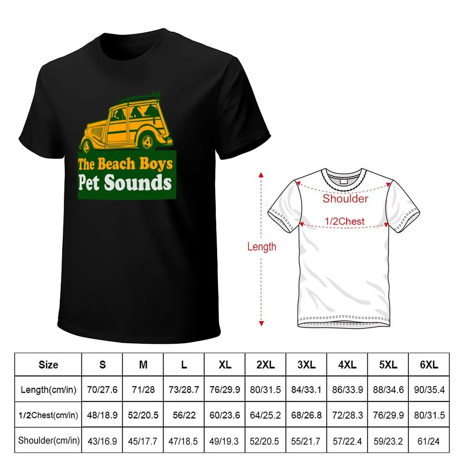 The Pet Sounds Surf Woody Beach Boys Animals T-Shirt Holiday All Match T-Shirt