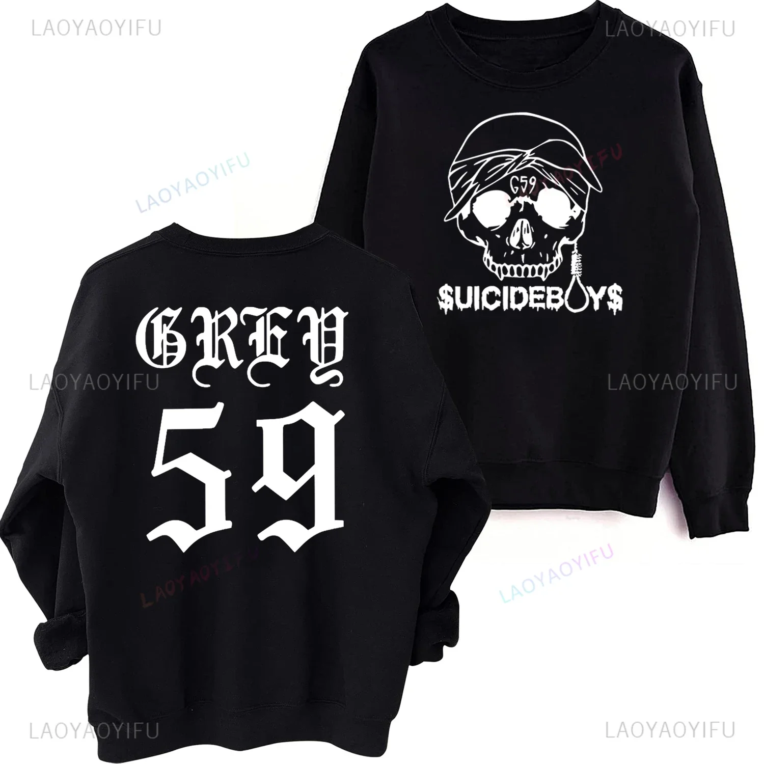 Suicideboys Crewneck Hoodie G59 Tour 2024 O-neck Sweatshirt Gift for Suicideboys Fan Unisex Pullover Tops Casual Long Sleeve