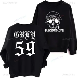 Bluza z kapturem z okrągłym dekoltem Suicideboys G59 Tour 2024 bluza z okrągłym dekoltem prezent dla fanów sweter Unisex koszulek z długim rękawem