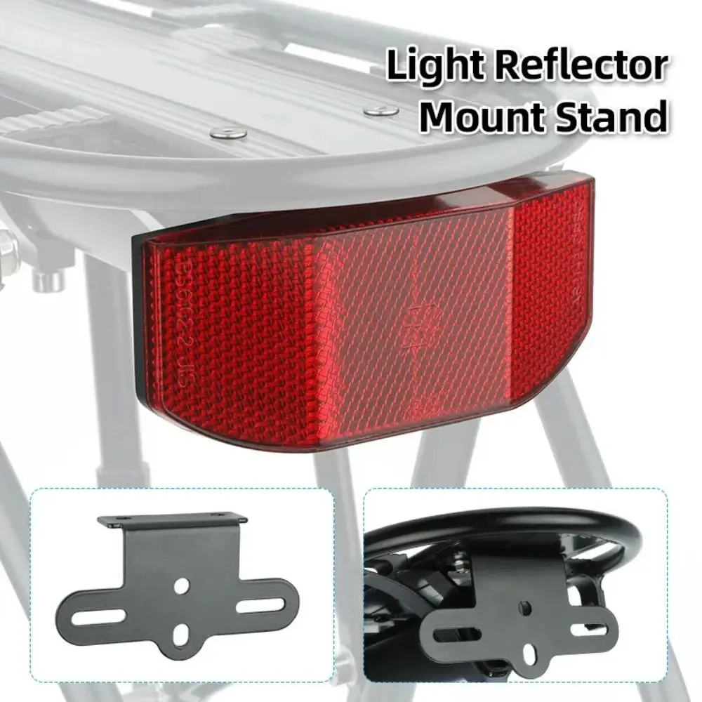 Cycling Metal Acrylic Bicycle Rear Light Red Black Vertical Horizontal Install Stand Bracket Luggage Carrier Mount Bicycle