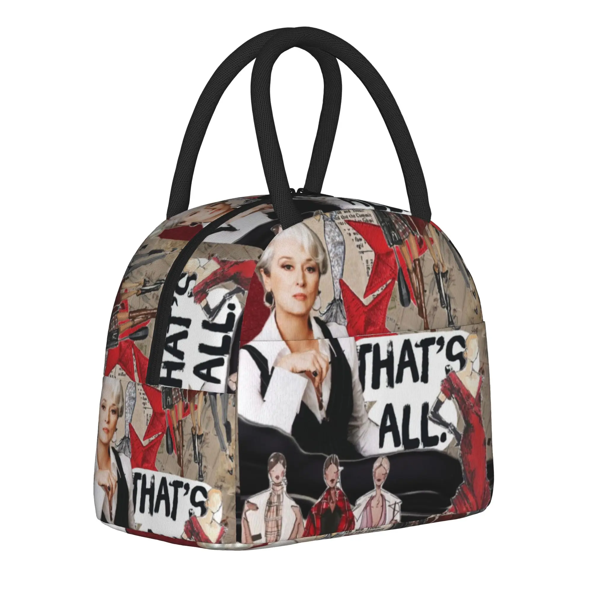 The Devil Wears 2026 Movie Insulated Lunch Bag for Men Women  Food Bag Portable Thermal Cooler Lunch Boxes For Work