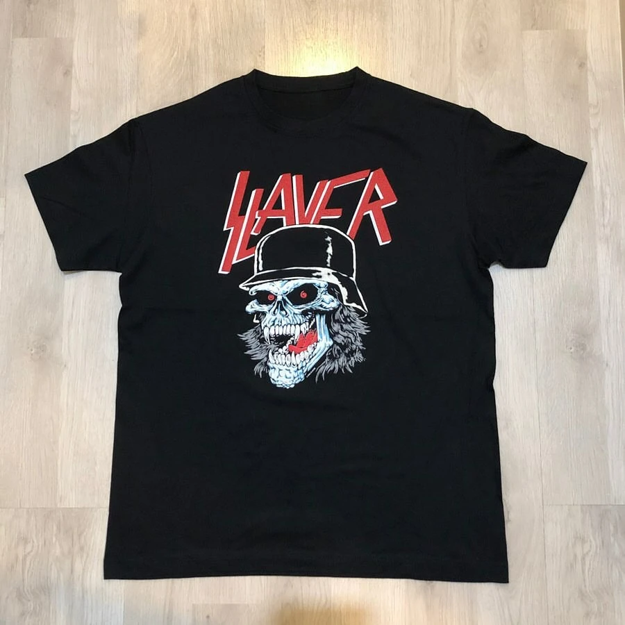 

2025 Killer Band Slayer Punk Heavy Metal Rock Short Sleeve Male and Female Couples VTG High Street Fashion Vintage T-shirt