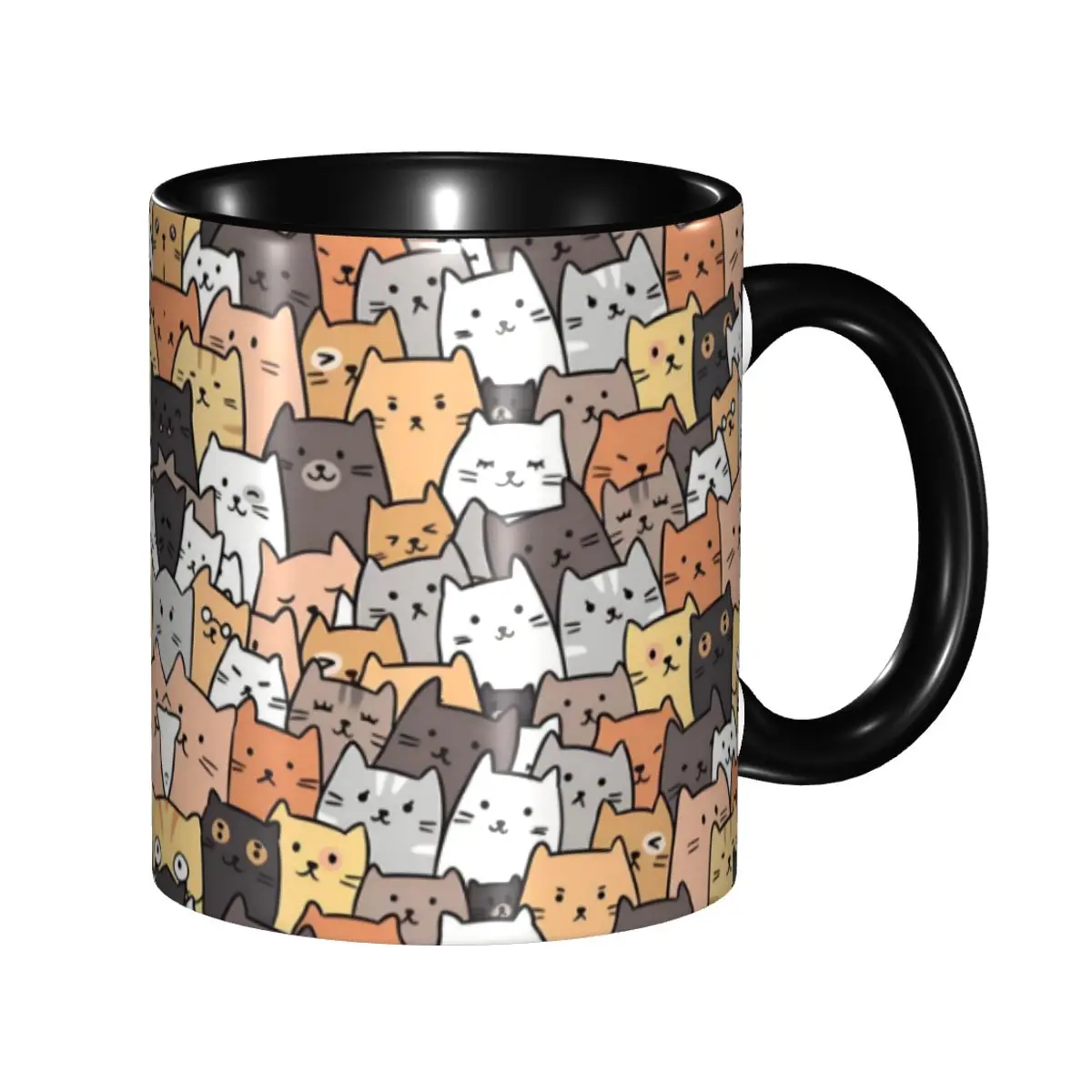 

Personalized Cute Black Cat Coffee Mug DIY Halloween Witchcraft Cartoon Ceramic Tea Milk Cup