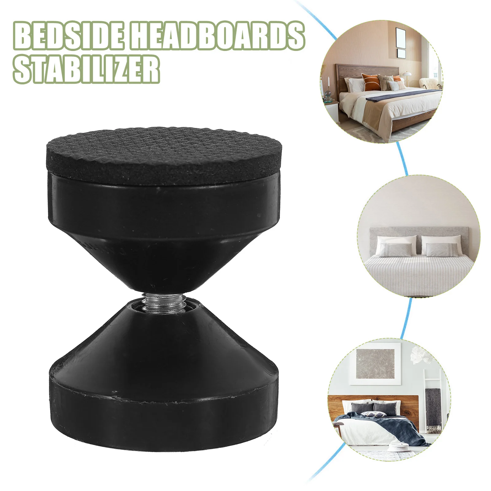 سدادة حائط لللوح الأمامي مكونة من قطعتين لإطار السرير ومثبت مضاد للاهتزاز ومثبت قابل للتعديل لملحقات دعم اللوح الأمامي للسرير