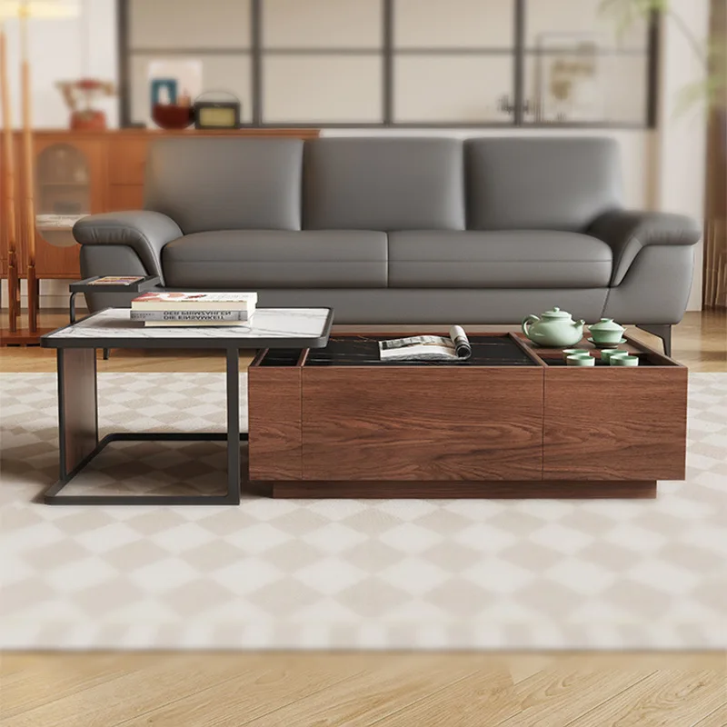 الشمال طاولات القهوة الخشبية الصلبة الحديثة الحد الأدنى غرفة المعيشة تخزين طاولة شاي مجموعة الإبداعية مركز الأثاث Escritorios FYCT