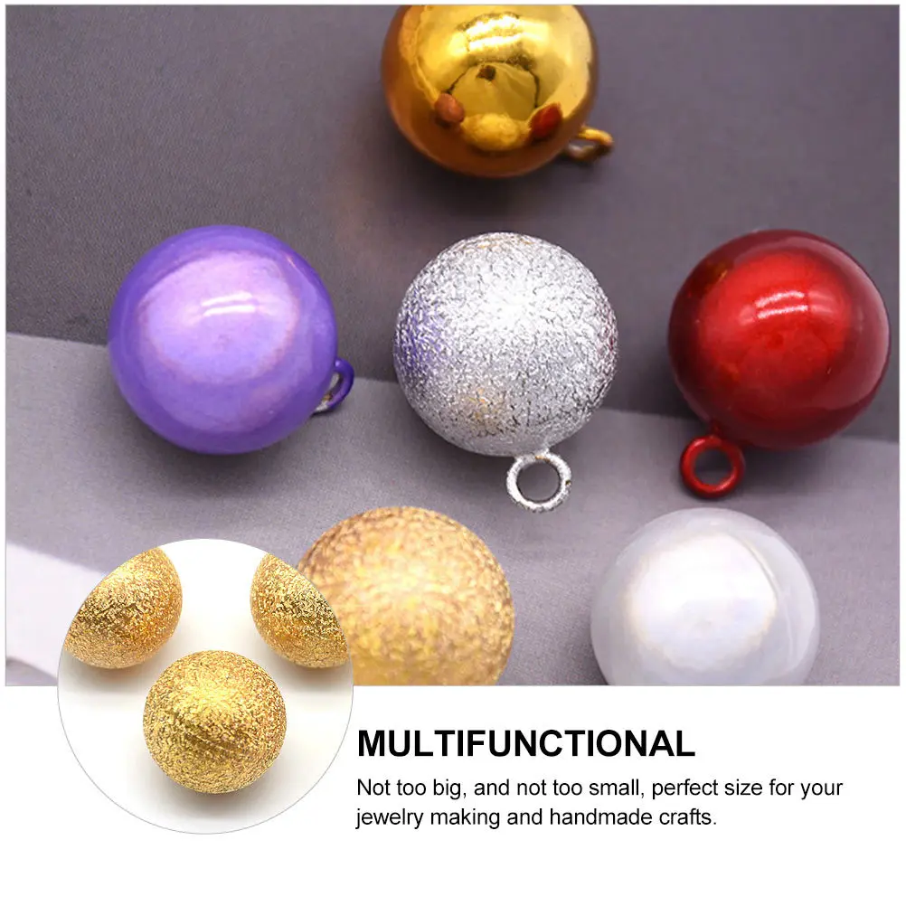 

4Pcs Jingle Bell Pendants DIY Necklace Jewelry Making Accessories Christmas Decorative Crafts Supplies Bell Pendants