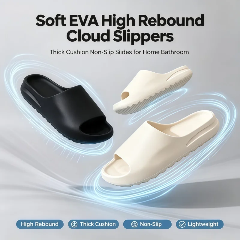 New Hot Coconut Slippers Cloud Thick-soled Sandals Summer Fashion Soft Bottom Beach Men Slippers Women's Sandals EVA Slides